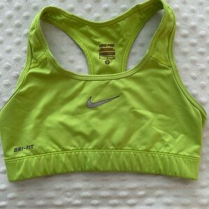 Nike Pro Neon Green Sports Bra
